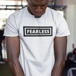 Wod Armour Men Typography Printed Round Neck Cotton T-shirt image 4