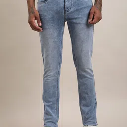 Turtle Men Narrow Tapered Fit Mid-Rise Heavy Fade Stretchable Jeans-picture-24