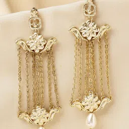 KARATCART Floral Drop Earrings-picture-15