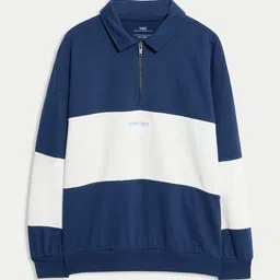 Marks & Spencer Boys Colourblocked Polo Collar Oversized T-shirt-picture-10