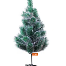 TIED RIBBONS Green Christmas Snow Pine Tree image 5