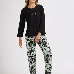 Juliana Dream Women Typography Printed Pure Cotton Night suit-picture-21