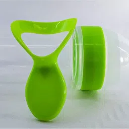 klarishu Squeeze Silicone Semi Liquid Food Feeder with Spoon- Food Grade Silicone Bottle, Edgeless Plastic Spoon (BPA Free) image 4