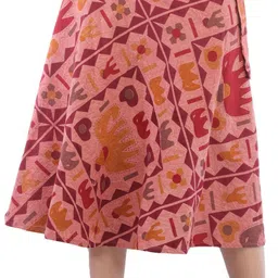 Exotic India Printed Pure Cotton Wrap Midi Skirts-picture-25