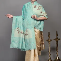 Exotic India Women Floral Embroidered Shawl image 2