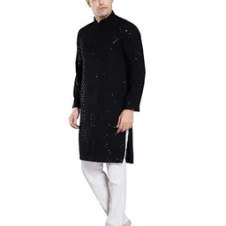Viradiya Men Ethnic Motifs Embellished Festive Cotton Straight Kurta-picture-15