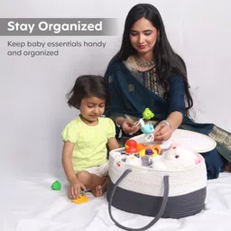 a baby cherry Cotton-Diaper Caddy Baby Caddy Diaper bag image 2