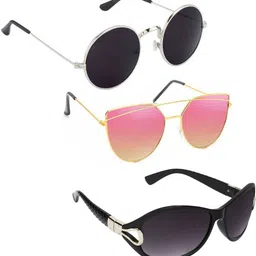 vitoria UV Protection, Gradient Cat-eye, Wayfarer, Round Sunglasses (Free Size)-picture-16