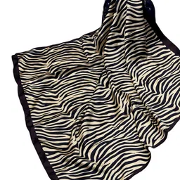 Leeza Store Abstract Printed Satin Scarf image 3