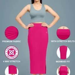 Trendmalls P02-Pink Lycra Blend Petticoat image 2