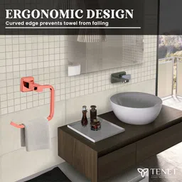 tenet by tenet TBA3 NR Rose Gold Towel Holder image 4