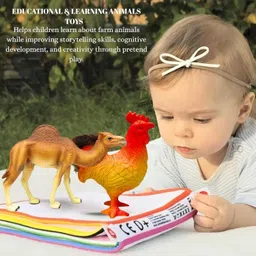 mallexo Big Size Farm Animals Toys for Kids 8 PCs Realistic Jungle | Forest Animal Toy image 4