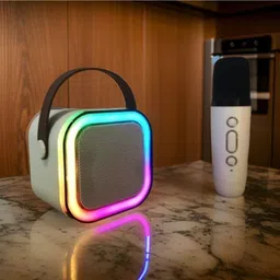 NHOUSE M29_k12 Wireless Karaoke Mic Speaker: K12 with RGB, 5W Bluetooth 10 W Bluetooth Home Audio Speaker image 1