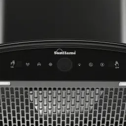 Sunflame Sereno 90cm 1400m³/hr Ductless Auto Clean Wall Mounted Chimney with Motion Sensor (Black) image 4