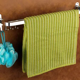 304 Grade Stainless Steel Folding Towel Rod with Hooks for Bathroom (pack of 1) 24 inch 1 Bar Towel Rod-image-88
