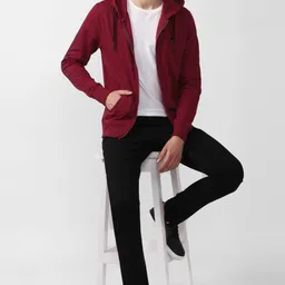 peter england Men Full Sleeve Solid Sweatshirt image 5