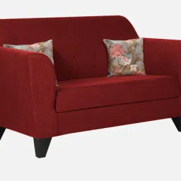 trevi furniture Bali Fabric 2 Seater Sofa in Red Colour image 3