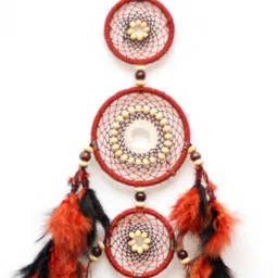 daedal dream catchers Brown and Black Beaded Symmetrical Home Decor Wool Dream Catcher image 3