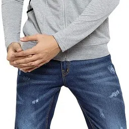 black collection Men Full Sleeve Color Block Hooded Sweatshirt image 4