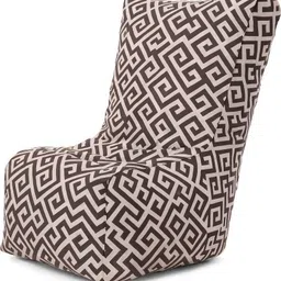 style homez Large CANVAS CLASSIC CHAIR, Cotton Geometric Printed Bean Bag Chair With Bean Filling-picture-37