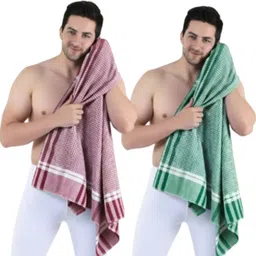 shreevish Cotton 300 GSM Bath Gamcha Set image 4