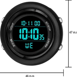 hala Wrist Watch Sport Watch with Black strap & Water Resist 1260 Digital Watch - For Men HL-2022 New Trending Full Black Round Waterproof Gym Fitness Freek image 4