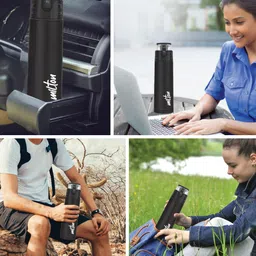 milton Atlantis 400 Thermosteel Water Bottle, ISI Certified, 24 Hr Hot and Cold 350 ml Flask image 4