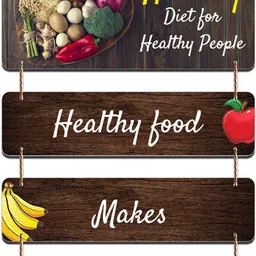 ranovaa Healthy Food Wooden Wall hanging | Inspirational Home Decor Accent (DWA_6702)-picture-25