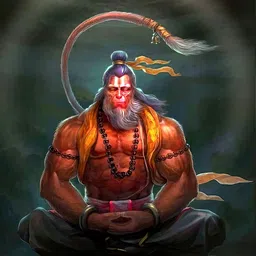 shubhfly 47 cm Jai Veer Hanuman Ji Bajrangbali Bhagwan Anjanisut Wall Poster for Home Decor Self Adhesive Sticker-picture-24