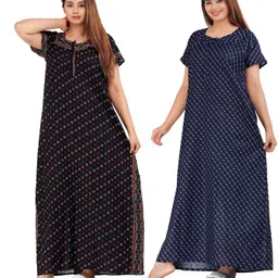ruishee Pack of 2 Women Nighty-picture-14