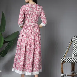 pristyle Women Gown Pink Ankle Length Dress image 2