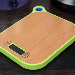 GVC Digital Kitchen Weighing Scale with LCD Display - for Health, Fitness, Home Baking & Cooking, 7Kg (Wood) Weighing Scale image 2