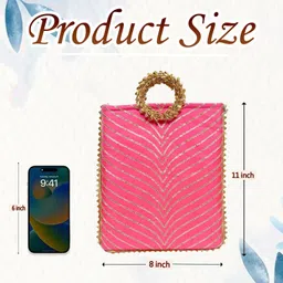 dulhan enterprises Women Pink Potli image 3