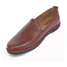 DFR Men Tan Synthetic Leather Loafers image 4