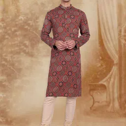 Tesmare Men Ethnic Motifs Kurta-picture-36