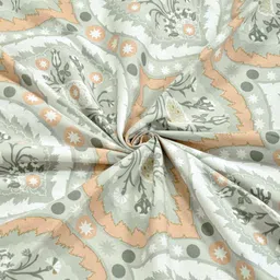 KLOTTHE Green & Beige Printed 300 TC King Bedsheet With 2 Pillow Covers - 2.50x 2.25 m image 5