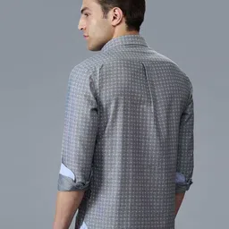 Kenneth Cole Men Premium Slim Fit Geometric Printed Spread Collar Cotton Casual Shirt image 5