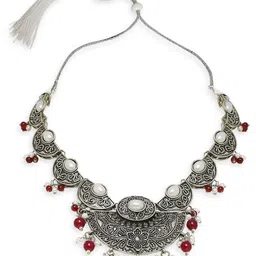 Sangria Stone-Studded Jewellery Set image 3