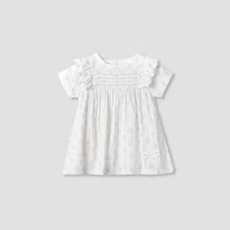 Giggles by Babyshop Girls Print Flutter Sleeves Pleated Detail A-Line Dress-picture-19
