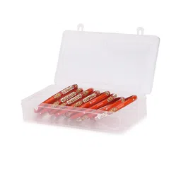SOMIL Set Of 12 Red Artificial Stones & Beads Glass Bangles image 5
