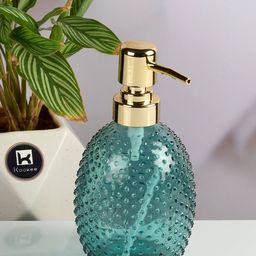 Kookee Green Abstract Glass Soap Dispenser-picture-43