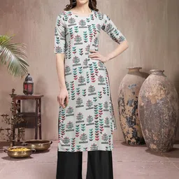 Ethnic basket Women Multicoloured Poly Crepe Kurta Sets-picture-29