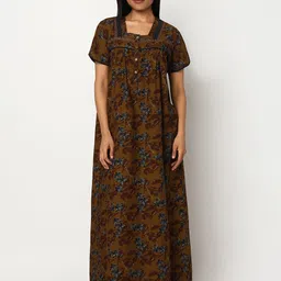 Juliet Printed Round Neck Maxi Nightdress-picture-20