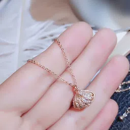 TEMORA Rose Gold-Plated Quirky Pendants with Chains-picture-15