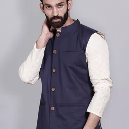 TJORI Men Cotton Corduroy Nehru Jackets image 5