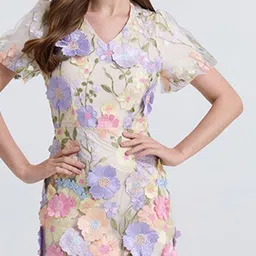 JC Collection Floral Print A-Line Dress image 3