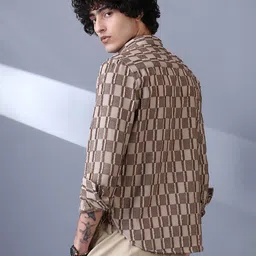 Campus Sutra Men Comfort Multi Stripes Checked Casual Shirt image 3