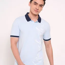 Peregrine by Pantaloons Men Typography Printed Polo Collar Pockets T-shirt-picture-12