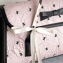 StyleCast Black And Pink Textured Shopper Shoulder Bag image 2