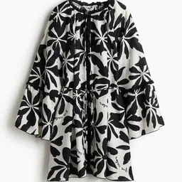 H&M Printed A-Line Trumpet-Sleeved Tunic Dress-picture-29